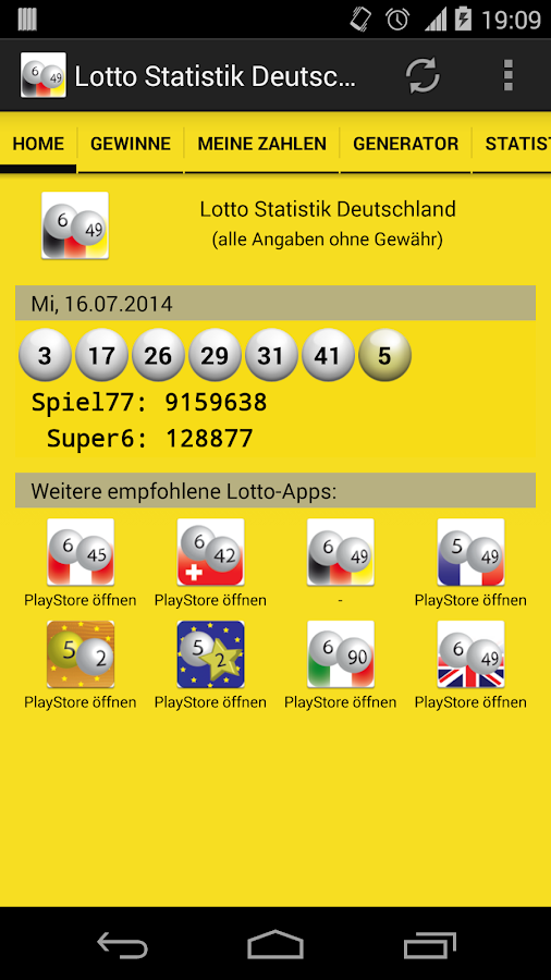 Lotto statistik PlayOJO - 57222